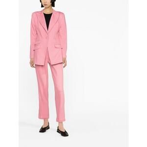 THEBE MAGUGU Bubblegum Pink Backless Single-Breasted Blazer Size XS